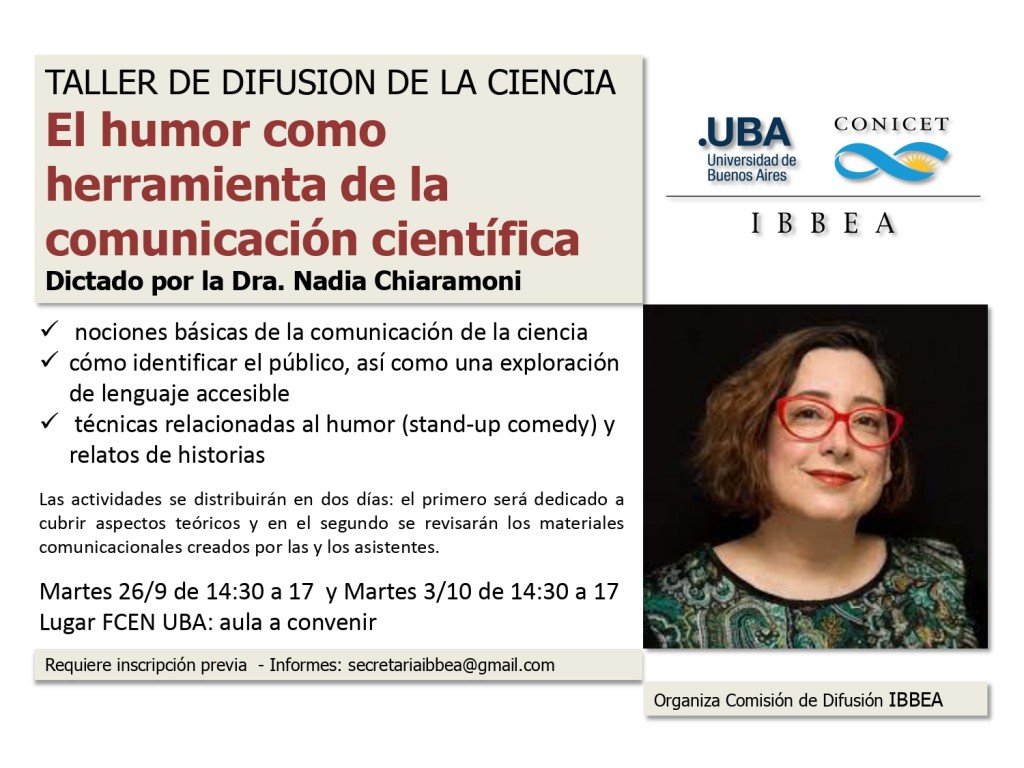 Taller_IBBEA_2023_Ciencia con Humor_nadia Chiaramoni